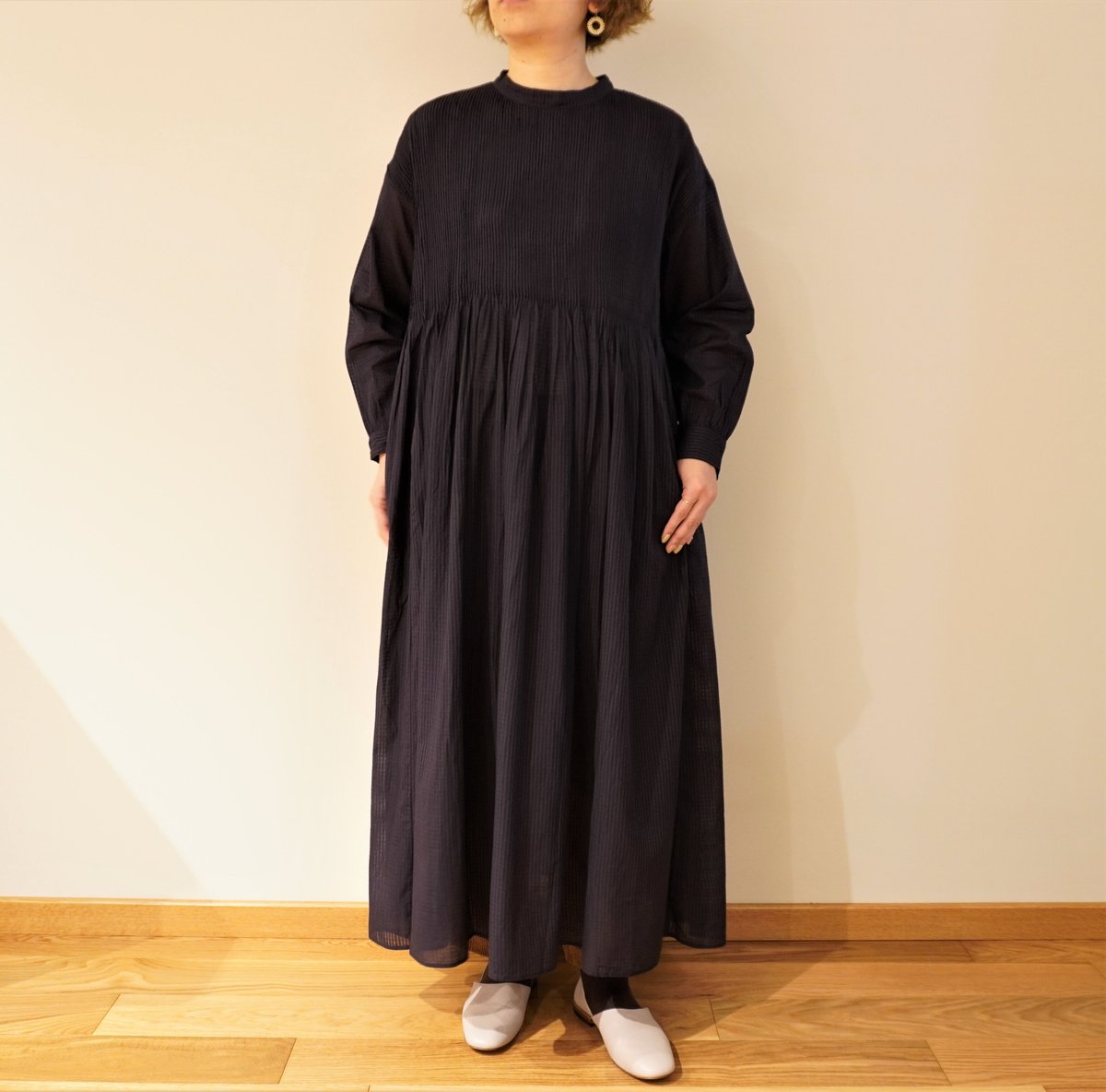 maison de soil/コットンボイルチェック ピンタックワンピース maison de soil/コットンボイルチェック ピンタックワンピース
