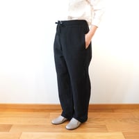 Sarahwear／チョークストライプ　テーパードパンツ