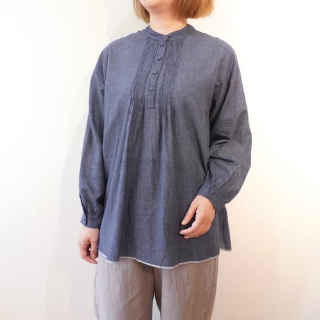 maison de soil／シングルチェックブラウス
