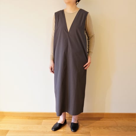 evam eva／コットン スリーブレス ワンピース