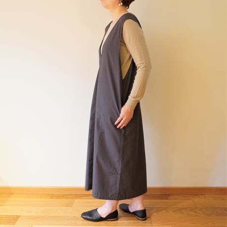 evam eva／コットン スリーブレス ワンピース