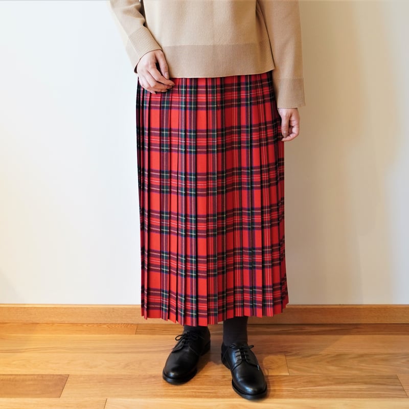 Sarah wear ☆☆ 赤 チェック柄 ☆リネンロングスカート SARAHWEAR | SPACE MOO