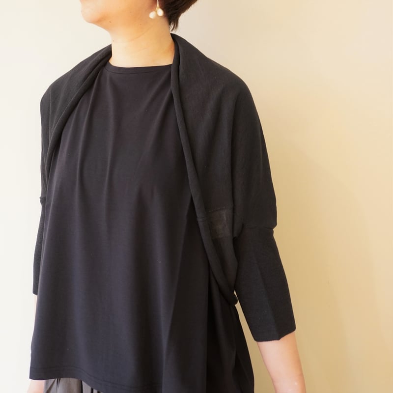 夏の羽織もの　エヴァムエヴァ ダークグレー リネンカーディガン 夏の羽織もの エヴァムエヴァ ダークグレー リネンカーディガン