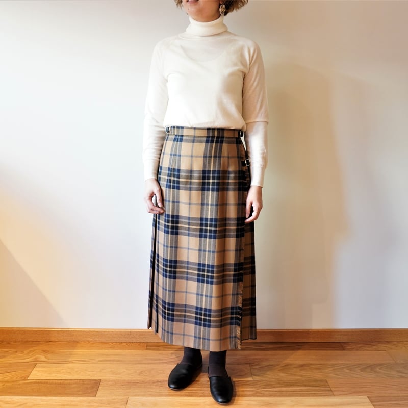 O'NEIL OF DUBLIN/3ベルトウールキルト巻スカート【83cm丈 O'NEIL OF DUBLIN/3ベルトウールキルト巻スカート【83cm丈