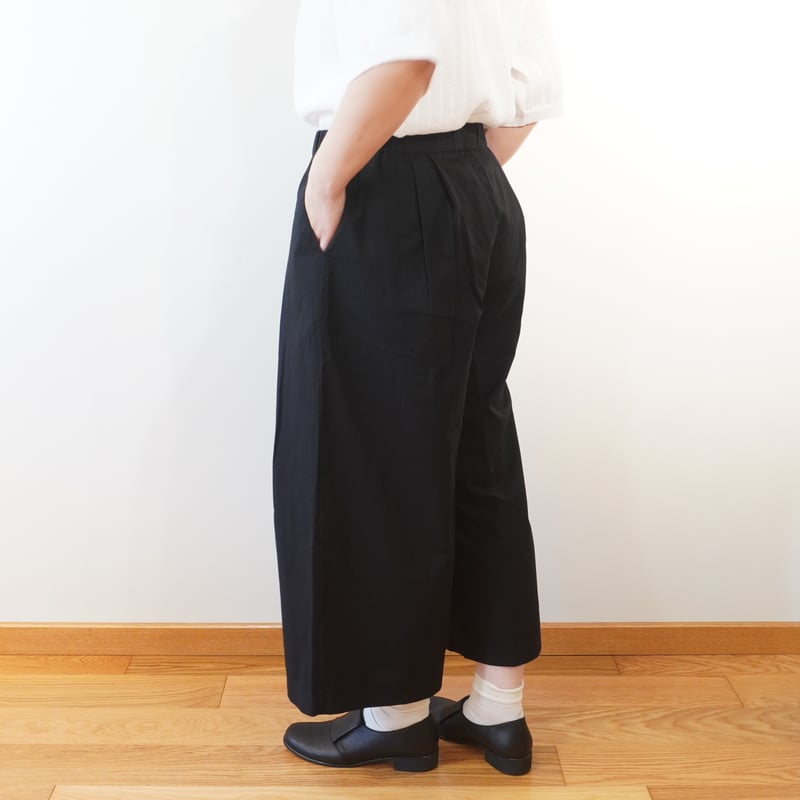 evam eva 今季！新品未使用！完売！コットンキュロットパンツ　sage M evam eva／コットン キュロットパンツ | Beignets Online