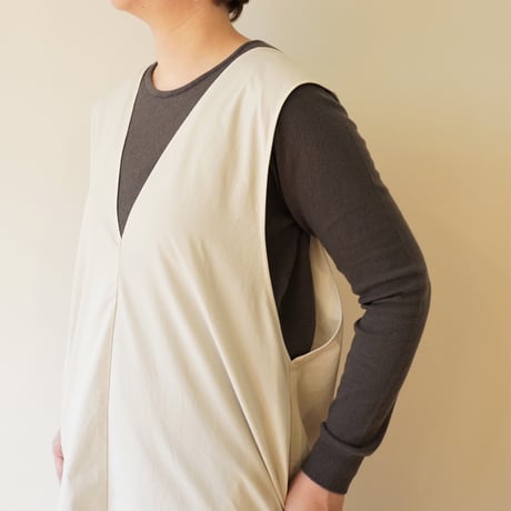 evam eva／コットン スリーブレス ワンピース