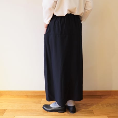 STAMP AND DIARY／コットンギャバジン　ポケットギャザースカート