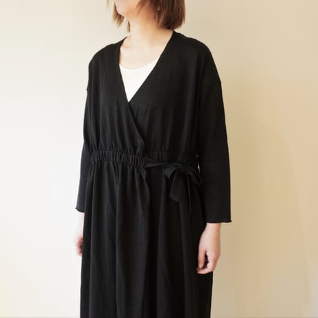 evam eva／リネンカシュクール ワンピース