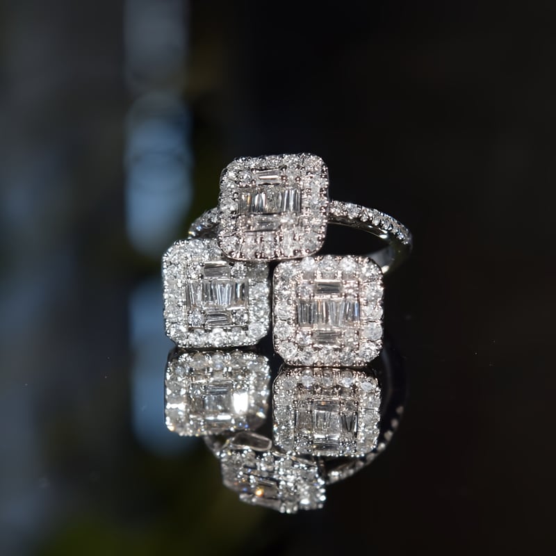 0.6ct スクエアリング | Baguette