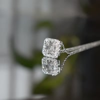 スクエアネックレス(0.2/0.5ct)
