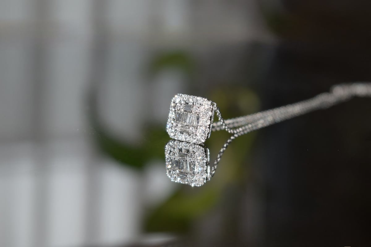 0.5ct スクエアネックレス | Baguette 0.5ct スクエアネックレス | Baguette
