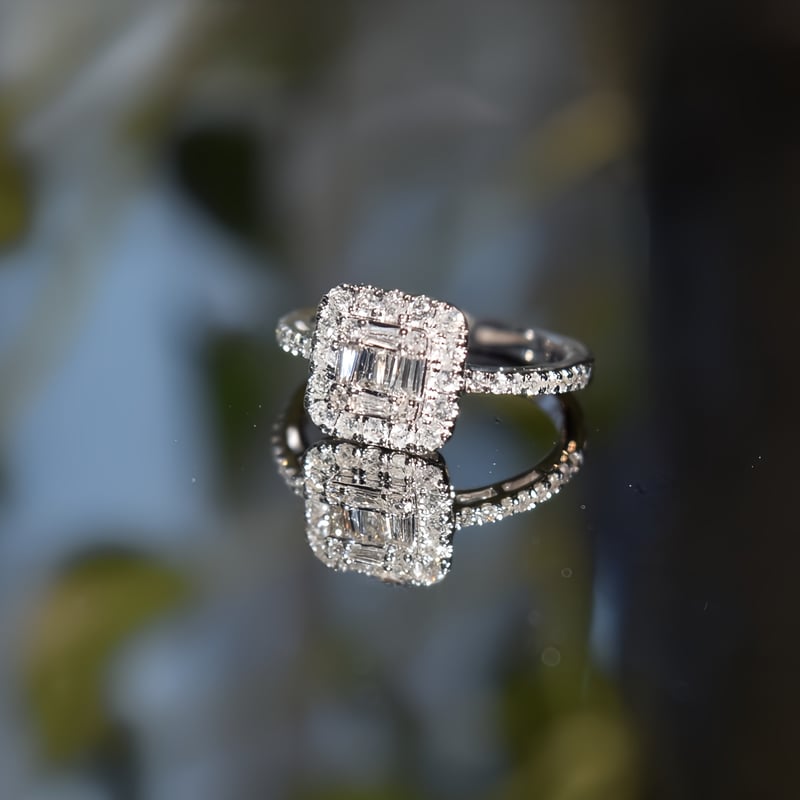 0.6ct スクエアリング | Baguette