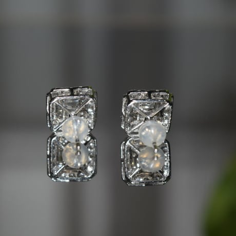 スクエアピアス(0.4ct/1.0ct)