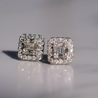 スクエアピアス(0.4ct/1.0ct)
