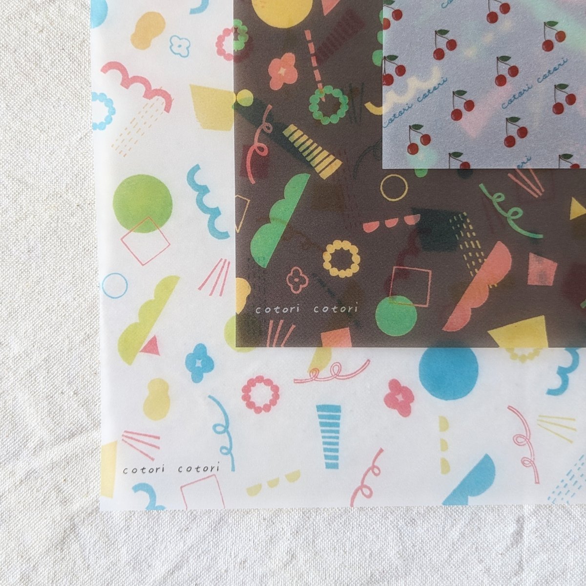 A5トレーシングペーパー 3種×4枚入 | はんこと紙もの雑貨cotori cotori