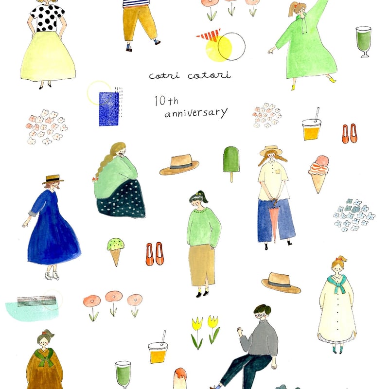 cotori cotori イラストペーパー3 | はんこと紙もの雑貨cotori cotori