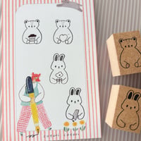 【単品販売】持たせるはんこ　くま　うさぎ