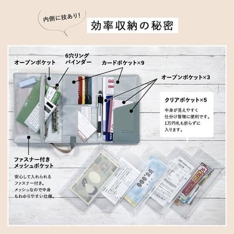 style plein de couleur 家計管理ポーチ 家計管理ケース 家計簿  おしゃれ   カードケース マルチケース  パスポートケース