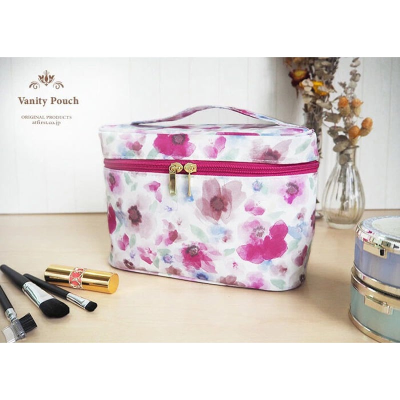 バニティポーチ スリムタイプ 化粧ポーチ メイクポーチ メイクポックス
