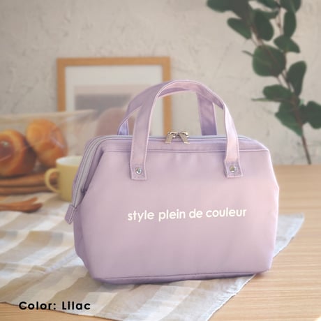 style plein de couleur 保冷  保温 がま口型 ランチバッグ  ランチ  ワイヤーバッグ  手提げ  お弁当バッグ