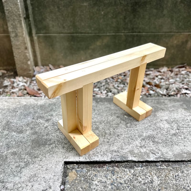 作業台 作業馬 テーブル脚 DIY 木工 スタッキング 天然木 2個セット slide_file.jpg