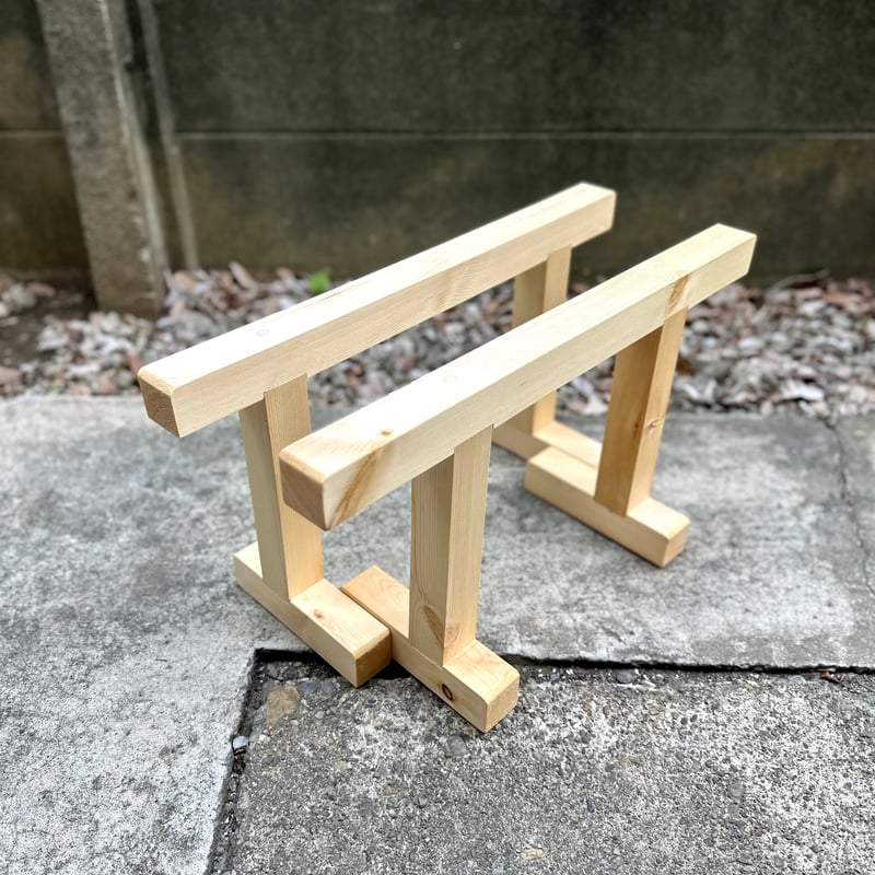 ハンドメイド 低めのソーホース 馬 テーブル脚 作業台 ローテーブル