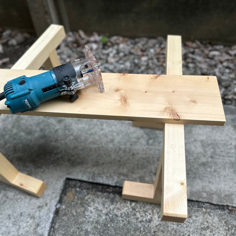 ハンドメイド 低めのソーホース 馬 テーブル脚 作業台 ローテーブル
