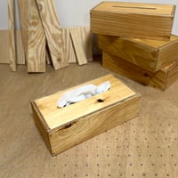 建築材でつくったティッシュケース