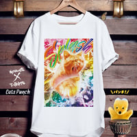 おもしろねこTシャツ「Cats Punch」