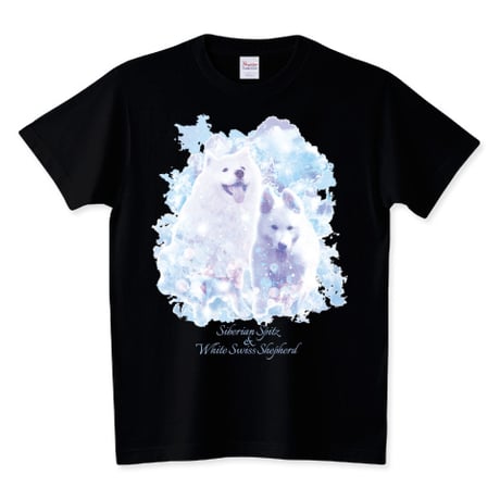 アニマルアート黒Tシャツ「WhiteSilver」