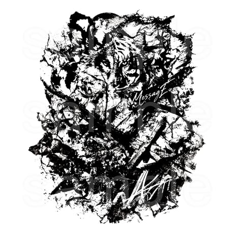 動物アートTシャツ「Don't Be Afraid」