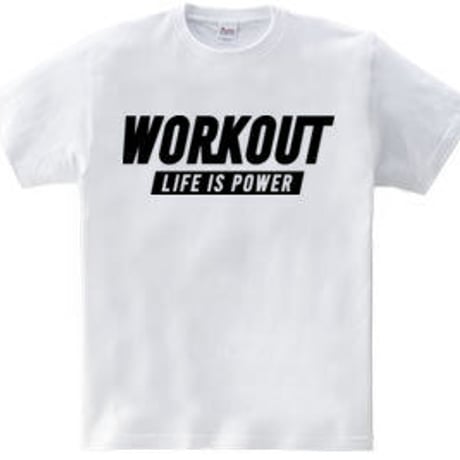 ストリートロゴTシャツ「WORKOUT」