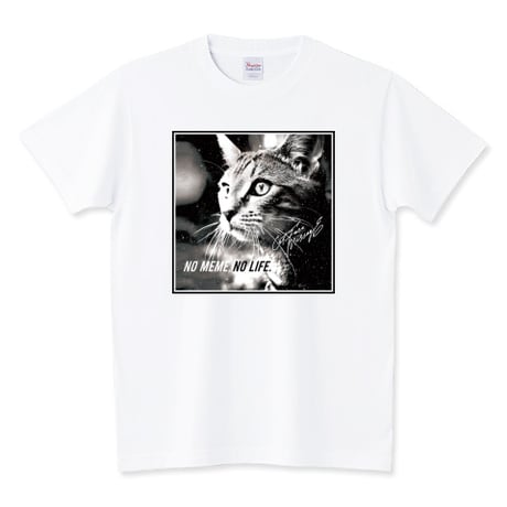 猫ミームTシャツ「MEME [BLACK]」