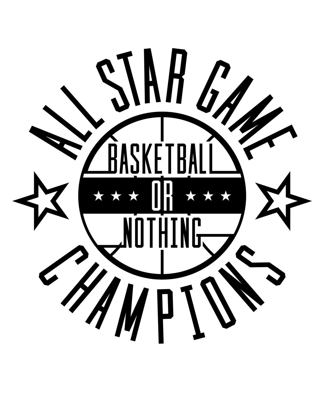 バスケTシャツ「ALL STAR GAME CHAMPIONS [BLACK]」 | MessagE