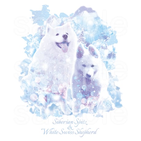 アニマルアートTシャツ「WhiteSilver」