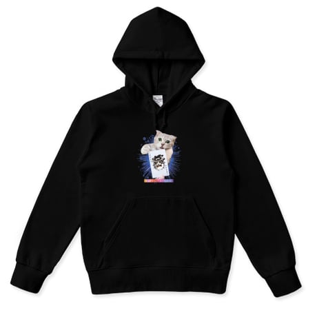 おもしろねこ黒パーカー「JOKER CATS」