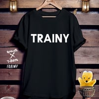 筋トレワークアウト黒Tシャツ「TRAINY」