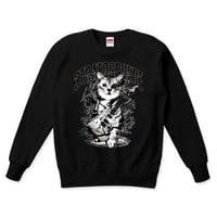 ねこ音楽黒スウェット「STRATOSPHERE」