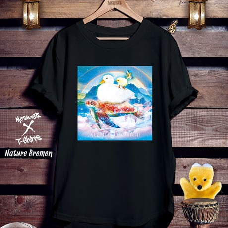 動物グラフィック黒Tシャツ「Nature Bremen」