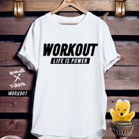 ストリートロゴTシャツ「WORKOUT」