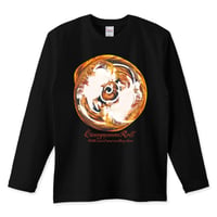 ねこスイーツパン長袖黒Tシャツ「シニャモンロール」