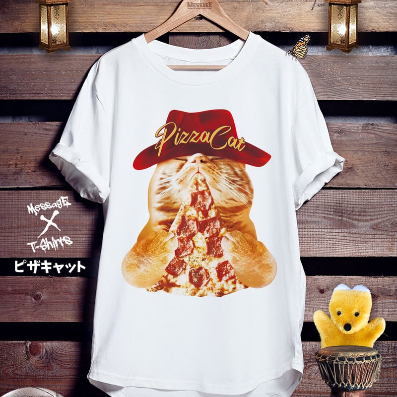 おもしろねこフードTシャツ「ピザキャット」 | MessagE おもしろねこフードTシャツ「ピザキャット」 | MessagE