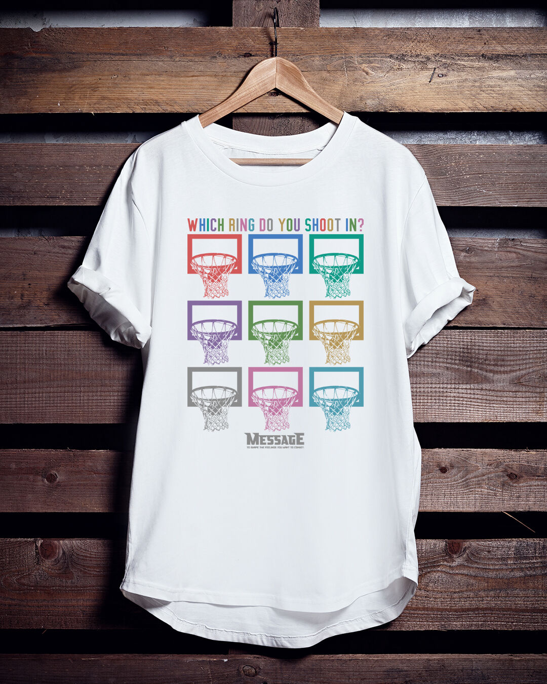 バスケTシャツ「COLORFUL RINGS」 | MessagE