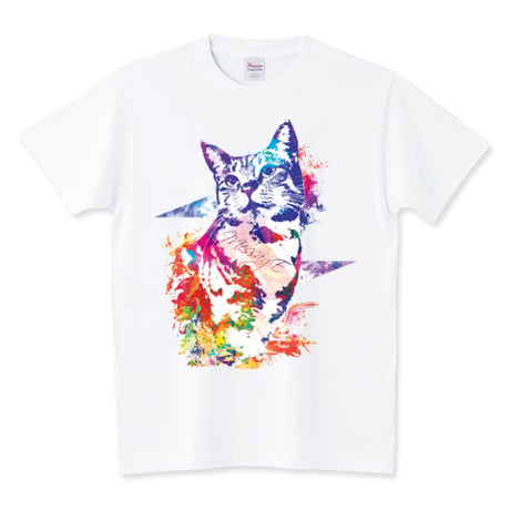 ねこアートTシャツ「Carat Cats」