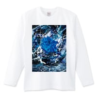 グラフィックアート長袖Tシャツ「Out Blue」