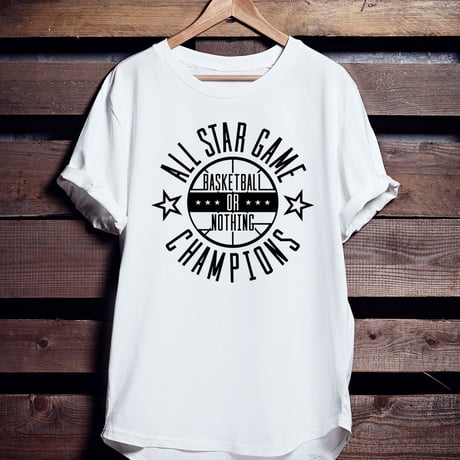 バスケTシャツ「ALL STAR GAME CHAMPIONS [BLACK]」