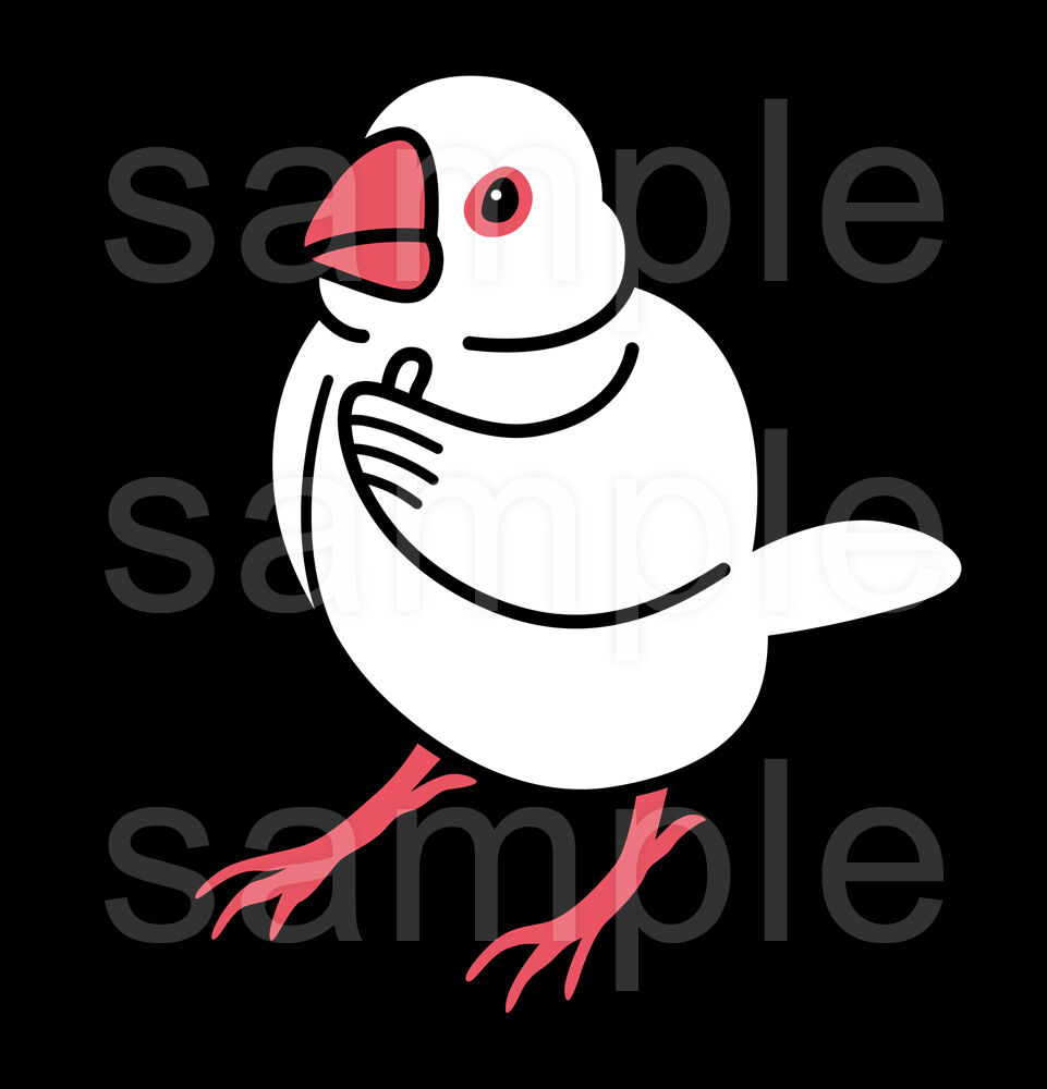 おもしろバード黒Tシャツ「グッジョ文鳥」 | MessagE