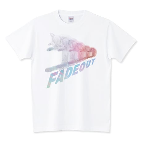 おもしろねこTシャツ「FADEOUT CATS」