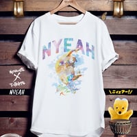 ねこアートTシャツ「NYEAH」