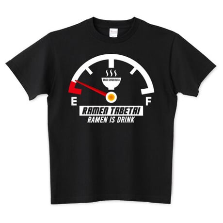 おもしろラーメン黒Tシャツ「ラーメンメーター」